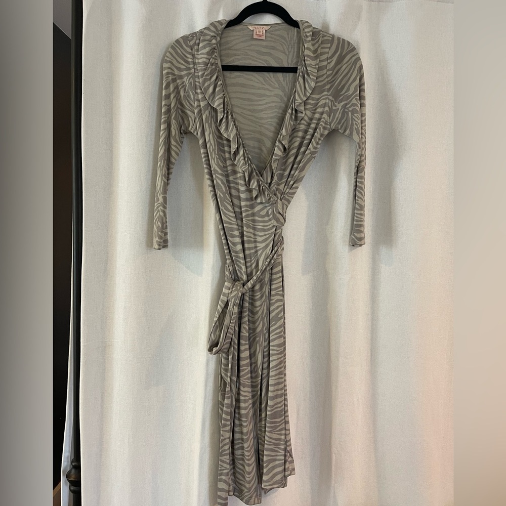 Pink Tartan Wrap Dress. XS